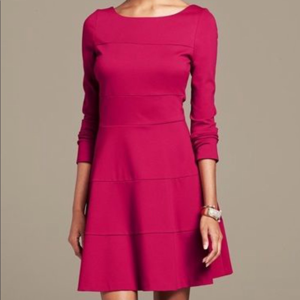Banan Republic Ponte fit and flare dress
